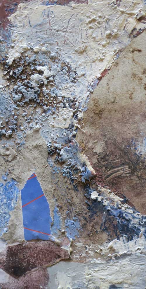 Ulla Pfund Collage Segelboot am Meer
